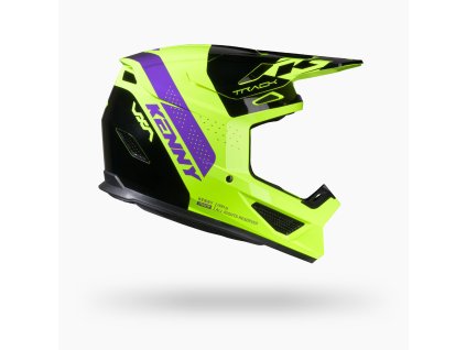 KENNY RACING KASK CROSS/ENDURO TRACK GRAPHIC BLAST BLACK NEON KOLOR ŻÓŁTY FLUO/CZARNY/FIOLETOWY ROZMIAR XS (Veľkosť XS)