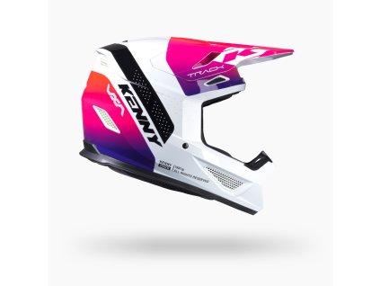 KENNY RACING KASK CROSS/ENDURO TRACK GRAPHIC BLAST WHITE GRADIENT KOLOR BIAŁY/RÓŻOWY/FIOLETOWY ROZMIAR XS (Veľkosť XS)