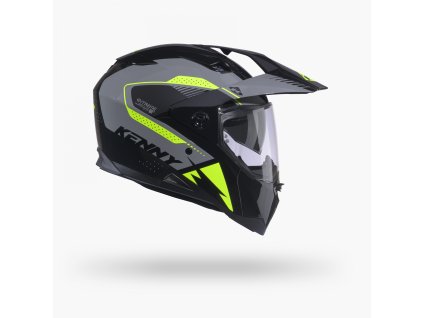 Kenny Graphic Neon Yellow Helmet – bočný pohľad
