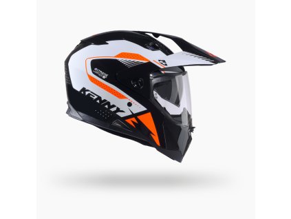 KENNY RACING KASK DUAL ADVENTURE EXTREME GRAPHIC ORANGE KOLOR CZARNY/POMARAŃCZOWY/BIAŁY ROZMIAR XS (Veľkosť XS)