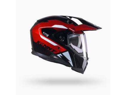 KENNY RACING KASK DUAL ADVENTURE EXTREME GRAPHIC RED KOLOR CZARNY/CZERWONY/BIAŁY ROZMIAR XS (Veľkosť XS)