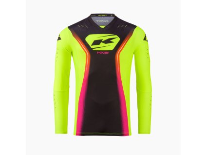 KENNY RACING KOSZULKA CROSS/ENDURO PERFORMANCE SOLID NEON YELLOW KOLOR ŻÓŁTY FLUO/CZARNY/CZERWONY ROZMIAR S (Veľkosť S)