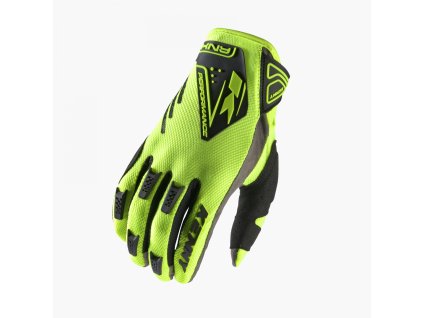 Kenny Performance Neon Yellow Gloves Kid – vonkajšia strana