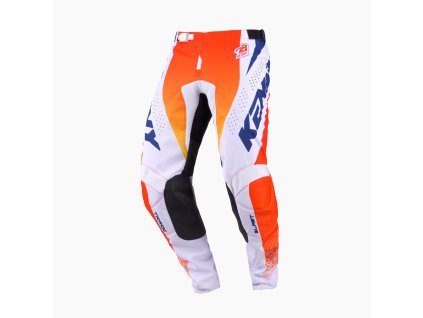 KENNY RACING SPODNIE CROSS/ENDURO TRACK BLAST ORANGE WHITE KOLOR POMARAŃCZOWY/BIAŁY/NIEBIESKI ROZMIAR XS (28) (Veľkosť XS)