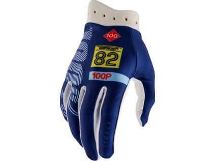 100 PROCENT NOWOŚĆ RĘKAWICE CROSS/ENDURO ITRACK NAVY KOLOR NIEBIESKI/BIAŁY/ŻÓŁTY ROZMIAR S (Veľkosť S)