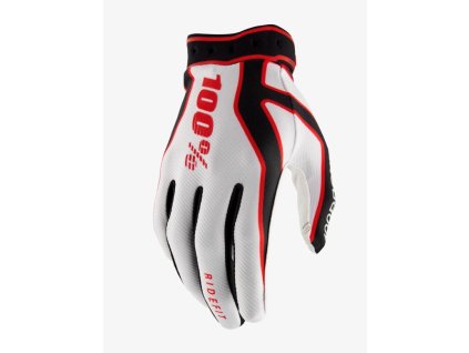 100 PROCENT NOWOŚĆ RĘKAWICE CROSS/ENDURO RIDEFIT WHITE/RED/BLACK KOLOR BIAŁY/CZERWONY/CZARNY ROZMIAR S (Veľkosť S)