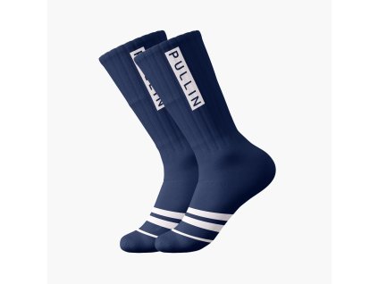 Pull In Dark Blue – tmavomodré ponožky – originálny záber ponožiek