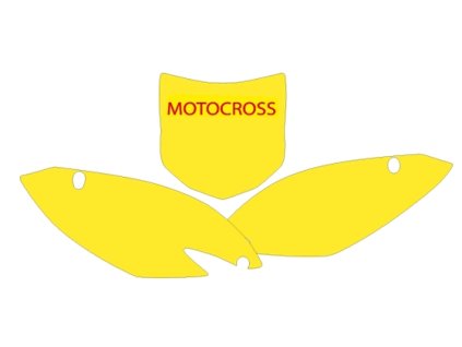 BLACKBIRD Sada polepov číselných Tabuliek Kawasaki KXF 250 '09-'12 žltá