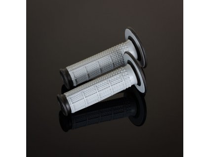 RENTHAL Gripy MX Dual Compound Tapered Half Waffle (Farba Sivá / čierna)