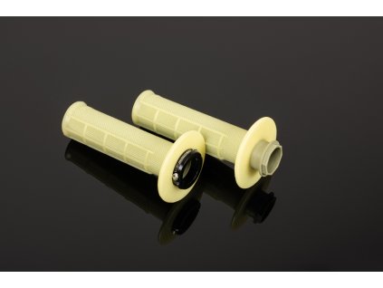 RENTHAL Gripy MX R-works Lock-on Aramid (HALF WAFFLE) krémové