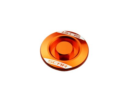 SCAR Olejová zátka motora KTM 50-450 SX / SXF '06-'25, 125-500 EXC / EXCF / TPI '06-'25 oranžová