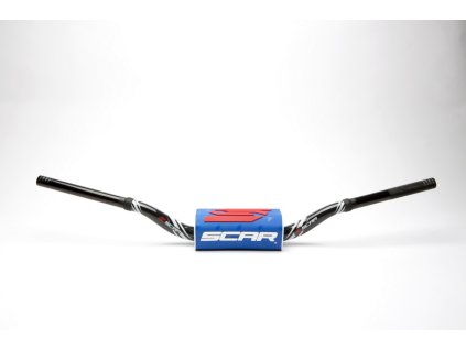 SCAR Riadidlá 28,6 mm model Villopoto/Stewart – čierne/biele pena modrá/biela/čierna
