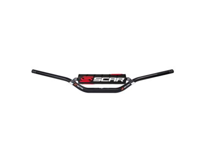 SCAR Riadidlá s Hrazdou 28,6 mm model Stewart/Villopoto – čierne Pena čierna/biela