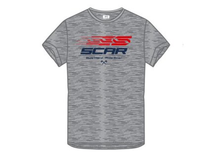 SCAR Tričko s logom Scar – sivé s