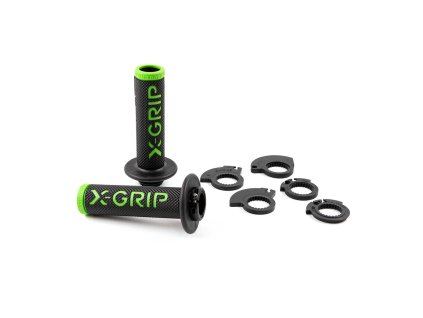 X-GRIP Gripy (rukoväte) Baaaap Lock-On s adaptérmi Plynu – zelené s Otvorom