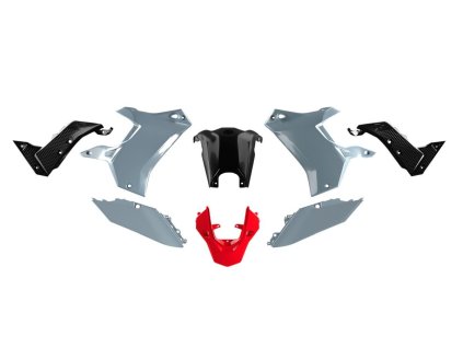 RTECH Sada plastov T7 Revolution Yamaha Tenere 700 '19-'24 sivá/čierna/červená