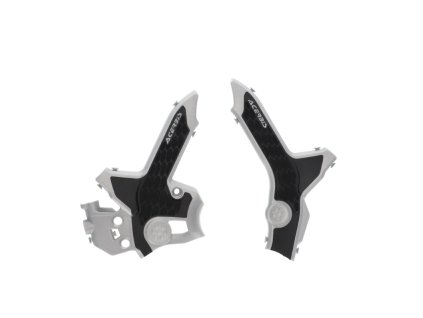 ACERBIS Chrániče rámu X-Grip HONDA CRF 250 L '21-'24, CRF 300 L '21-'26, CRF 300 RALLY '21-'24 – sivé / čierne