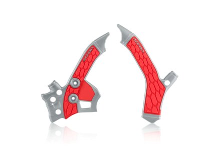ACERBIS Chrániče rámu X-Grip Honda CRF 250 L / M '13-'20, CRF 250 RALLY '17'-20 – červené / sivé