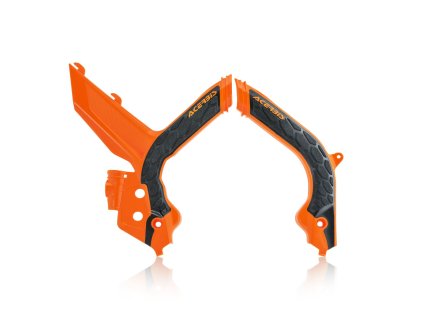 ACERBIS Kryty rámu X-Grip KTM EXC/EXC-F/XC-W/XCF-W (20–23) – oranžové/čierne