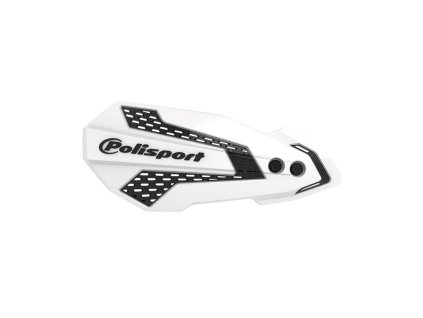 POLISPORT Chrániče rúk MX Flow Rieju Mr 250/300 (21–25) – bielo-čierne