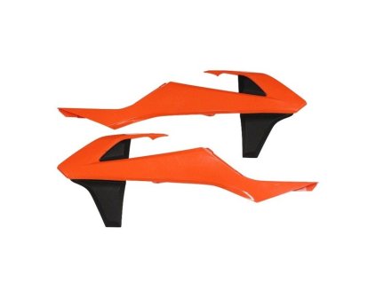 POLISPORT Kryty chladičov KTM SX/SXF '16-'18; EXC/EXCF '17-'19 oranžové/čierne