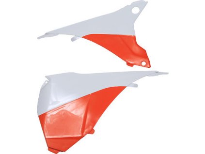 POLISPORT Kryt vzduchového filtra KTM 125/500 EXC/EXCF 14-16 biely/oranžový