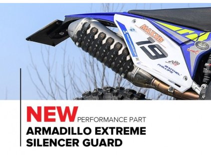 POLISPORT Univerzálny chránič koncovky výfuku Armadillo Extrem Silencer Guard čierny