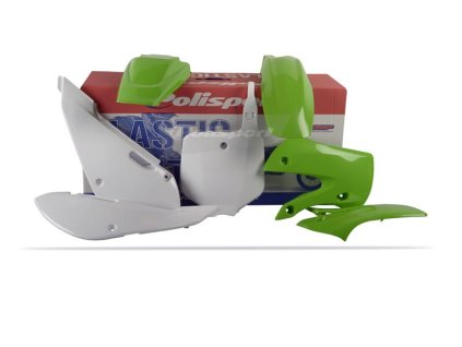 POLISPORT Sada plastov Kawasaki KX 65 '00-'24 zelená/biela OEM
