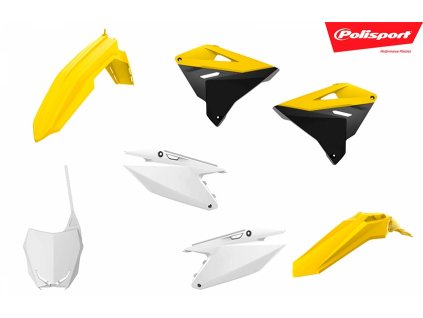 POLISPORT Sada plastov Suzuki RM 125/250 '01-'08 Restyling na RMZ 450 '22' žltá/čierna/biela