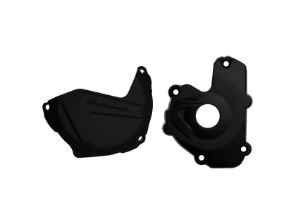 POLISPORT Sada chráničov krytu zapaľovania a krytu spojky Kawasaki KX 250F '13-'16 čierna