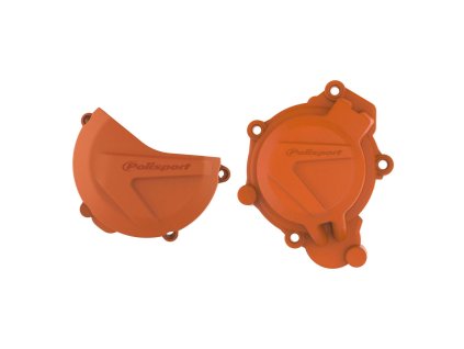 POLISPORT Sada chránič krytu zapaľovania a chránič krytu spojky KTM SX/XC 125/150 '16-'18; Husqvarna TC 125 '16-'18 oranžová