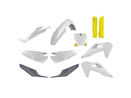 POLISPORT Sada plastov Husqvarna TC/FC TPI '19-'22 biela/sivá/žltá