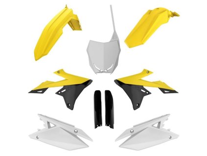 POLISPORT Sada plastov Suzuki RMZ 250 '19-'24; RMZ 450 '18-'24 žltá/čierna/biela OEM