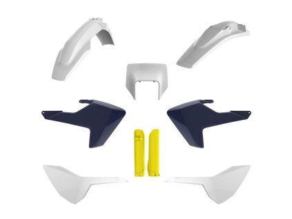 POLISPORT Sada plastov Husqvarna TE/FE TPI '17-'19 biela/modrá OEM