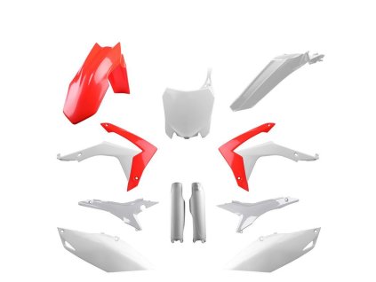 POLISPORT Sada plastov Honda CRF 250R '14-'17; CRF 450R '13-'16 biela/červená OEM