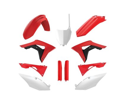 POLISPORT Sada plastov Honda CRF 250R '18-'21; CRF 450R '17-'20 červená/biela OEM