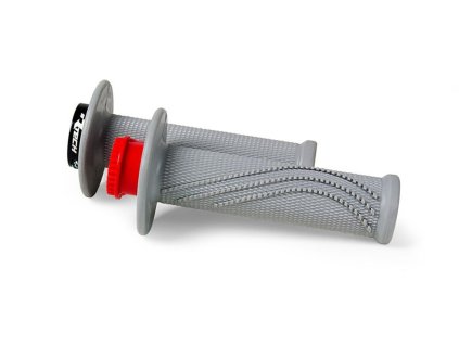 RTECH Gripy (rukoväte) R20 Lock-On 22/25 mm – sivé + 3 adaptéry plynu Beta