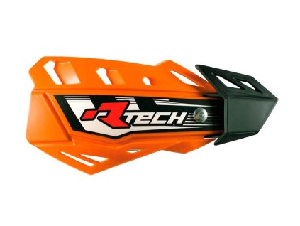 RTECH Chrániče rúk Flx CROSS/Enduro – oranžové (2 typy uchytenia na riadidlá a rukoväte)