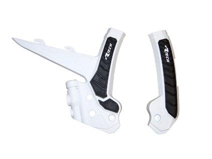RTECH Kryty rámu Bi-Material Super Grip Gas Gas MC 125/250 (24), MC-F/EC-F/EX-F 250/350/450 Factory Edition (24), EC-F 500 (24), EC/EX 250/300 (24) – biele/čierne