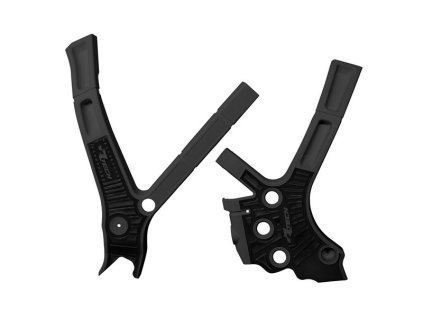 RTECH Kryty rámu Bi-Material Super Grip Yamaha YZ 125/250 (05–24), Fantic XE/XX 125/250/300 (21–24) – čierne