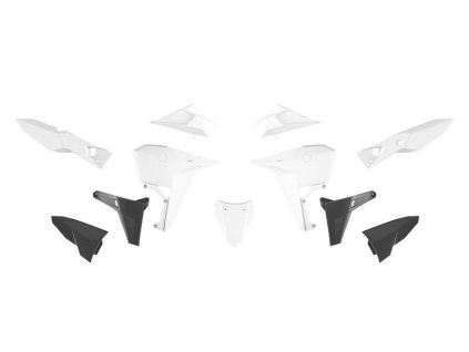 RTECH Sada plastov Revolution Kove X Pro/Rally 800 (24–25) – biela/čierna