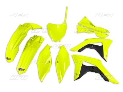UFO Sada plastov Honda CRF 250R '18-'21, CRF 450R '17-'20 žltá fluo
