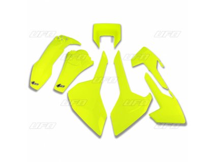 UFO Sada plastov Husqvarna TX/TE/FE '17-'19 žltá fluo