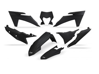 UFO Sada plastov KTM EXC 150 / 250 / 300 TBI '24-'25, EXC-F 250 / 350 / 450 / 500 '24-'25 čierna