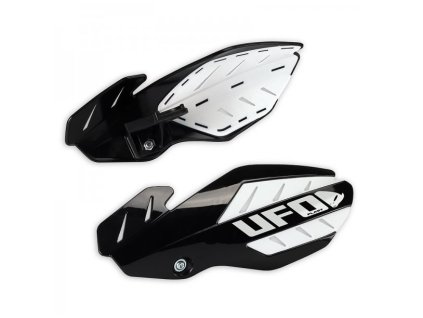 UFO Chrániče rúk Flame Yamaha YZF 250/450 2014–2017 čierno-biele (s uchyteniami)
