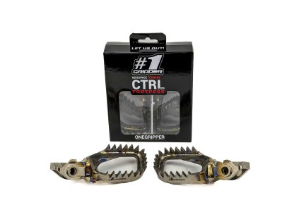 ONEGRIPPER Ti-CTRL Mud-Free – titánové stupačky – KTM / Husqvarna / GasGas / Beta