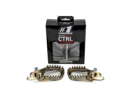 ONEGRIPPER Ti-CTRL Mud-Free – titánové stupačky Honda / Kawasaki