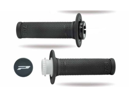 PROGRIP Gripy (rukoväte) PG708 Off Road Scs Lock-On (22+25 mm, dĺžka 115 mm) – čierne, dvojzložkové, 7× adaptér Plynu
