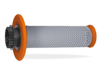 PROGRIP Gripy (rukoväte) PG708 Off Road Scs Lock-On + 6 adaptérov plynu 22+25 mm – sivé/oranžové dvojzložkové