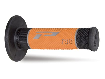 PROGRIP Gripy (rukoväte) PG790 Off Road 22+25 mm 115 mm – sivé/čierne/oranžové trojzložkové